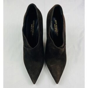 Ann Mashurn Mocha Brown Suede Womens Booties Size 39 NWOB